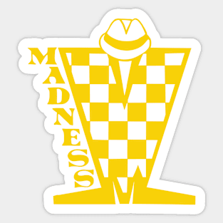 Madness Checkerboard HD - Yellow Gold Sticker